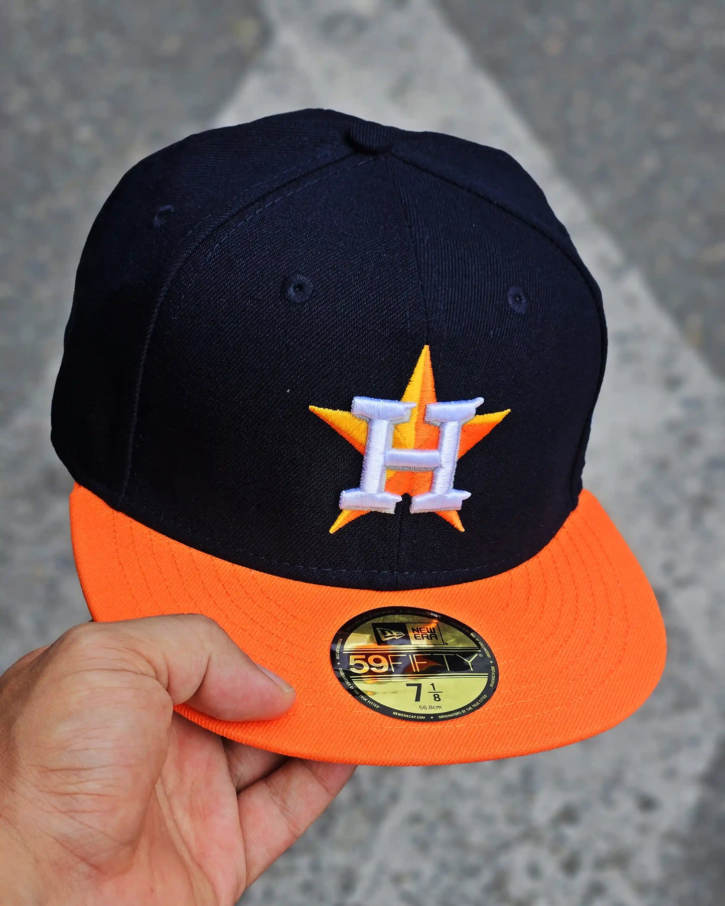 HOUSTON ASTROS NAVY VISOR NARANJA