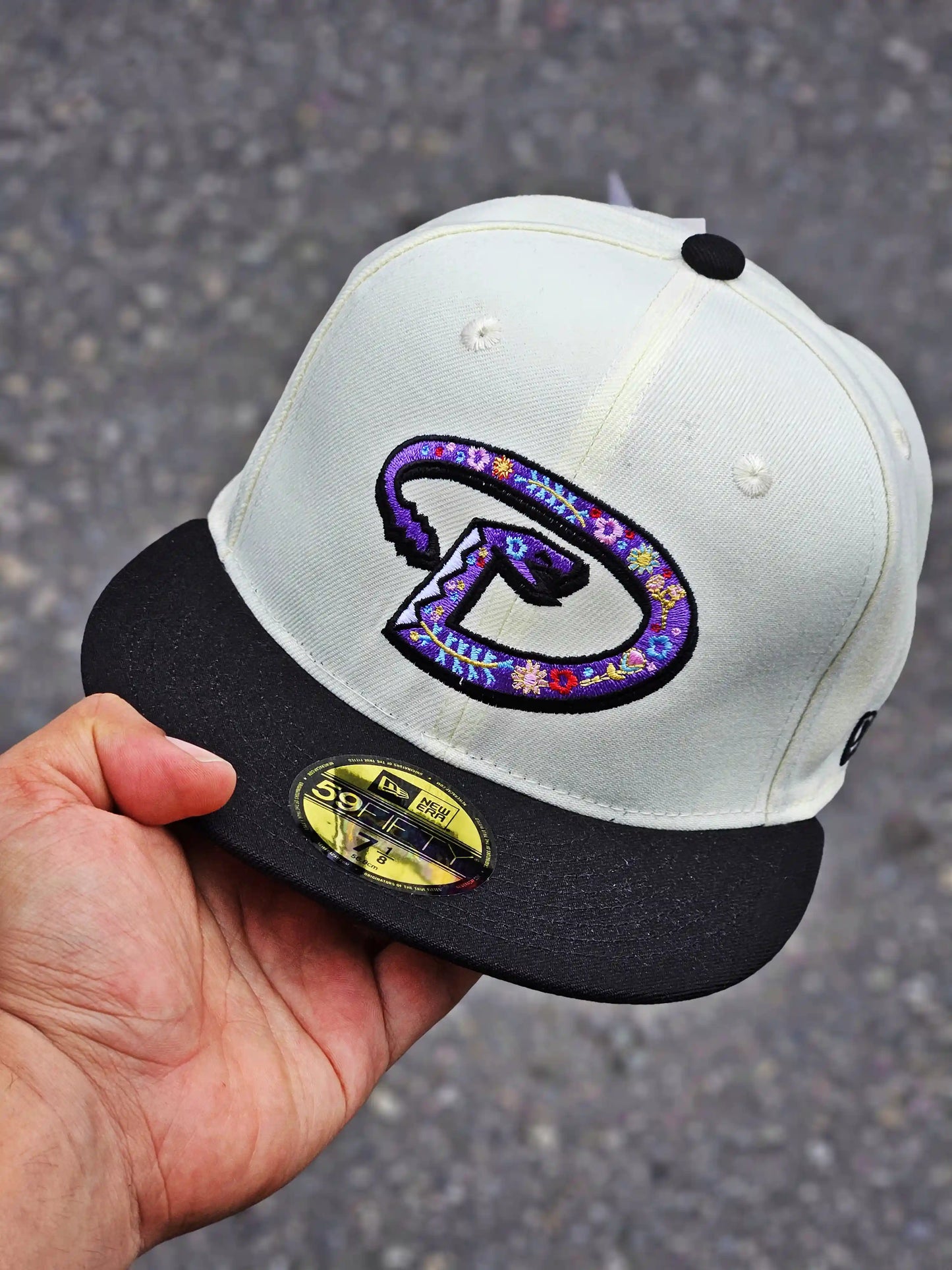 ARIZONA DIAMONDBACKS CREMA FLORAL FILL VISOR NEGRO
