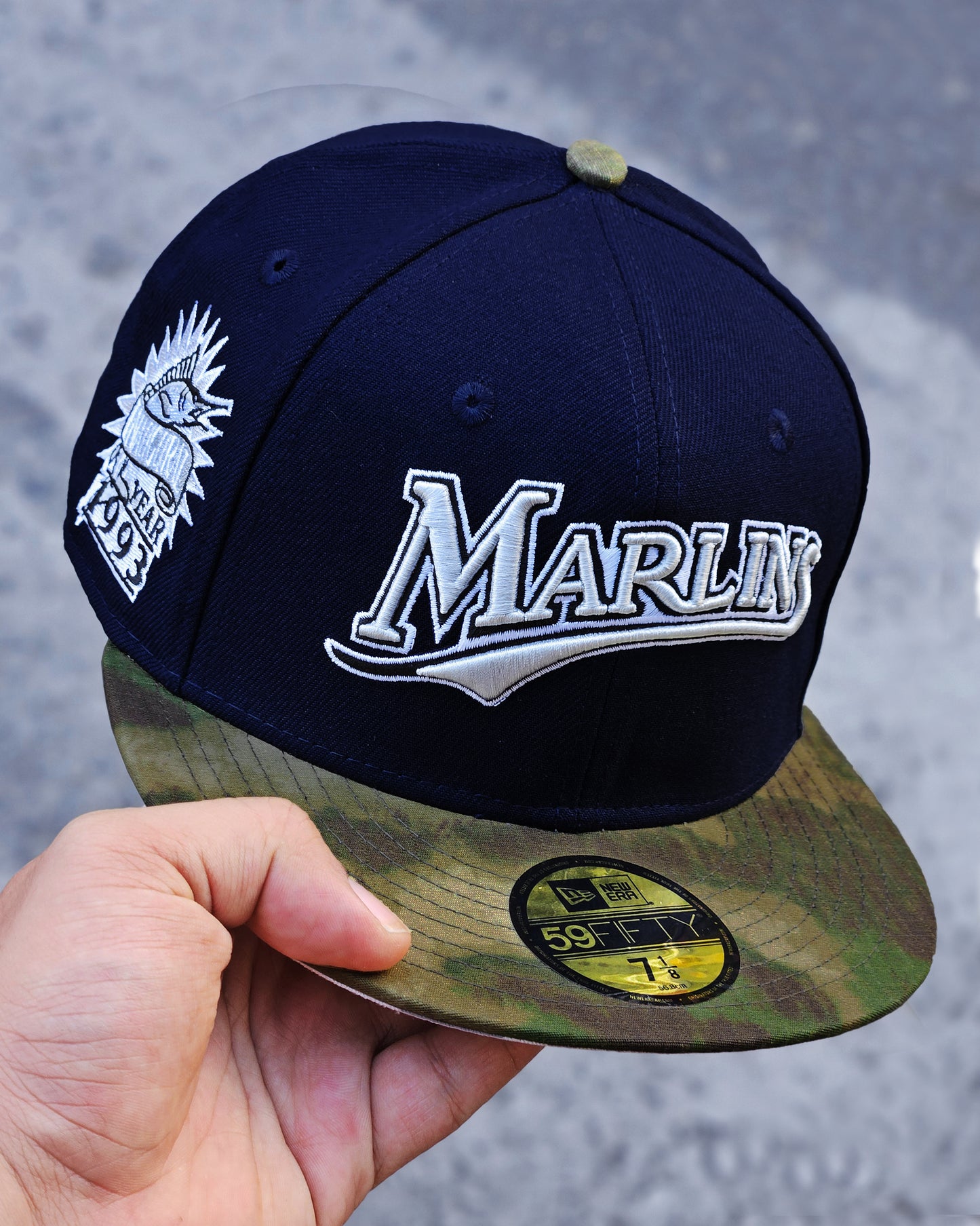 FLORIDA MARLINS AZUL VISOR CAMUFLADO INNAGURAL SEASON 1993