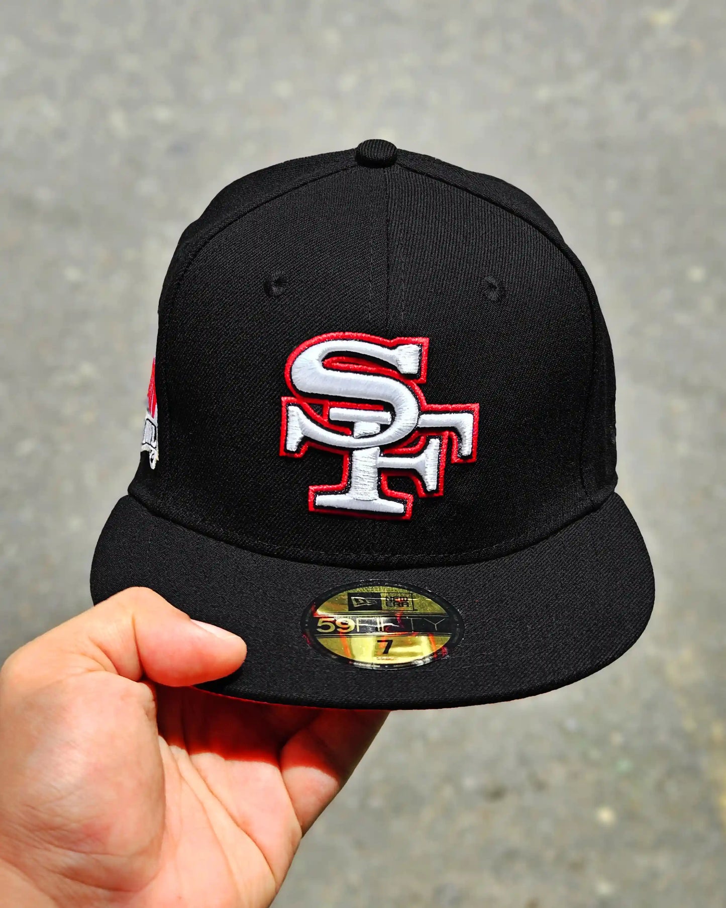 SAN FRANCISCO 49ERS NEGRO SUPER BOWL XXIV VISOR ROJO