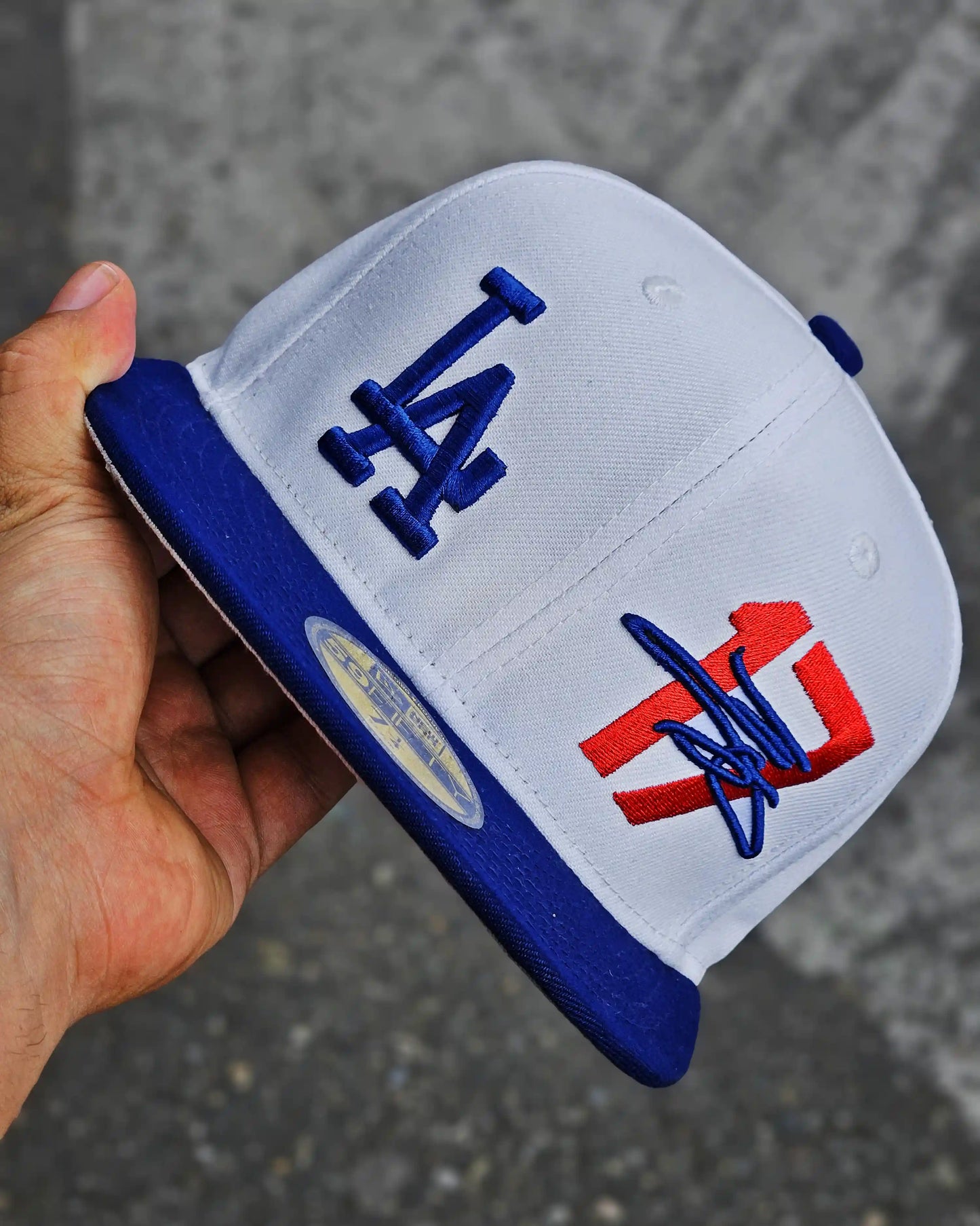 LOS ANGELES DODGERS BLANCO SHOHEI OHTANI CHROME VISOR AZUL