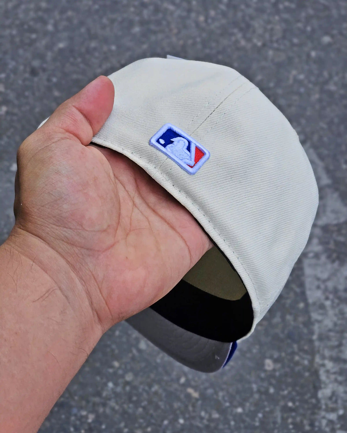 LOS ANGELES DODGERS BEIGE VISOR AZUL