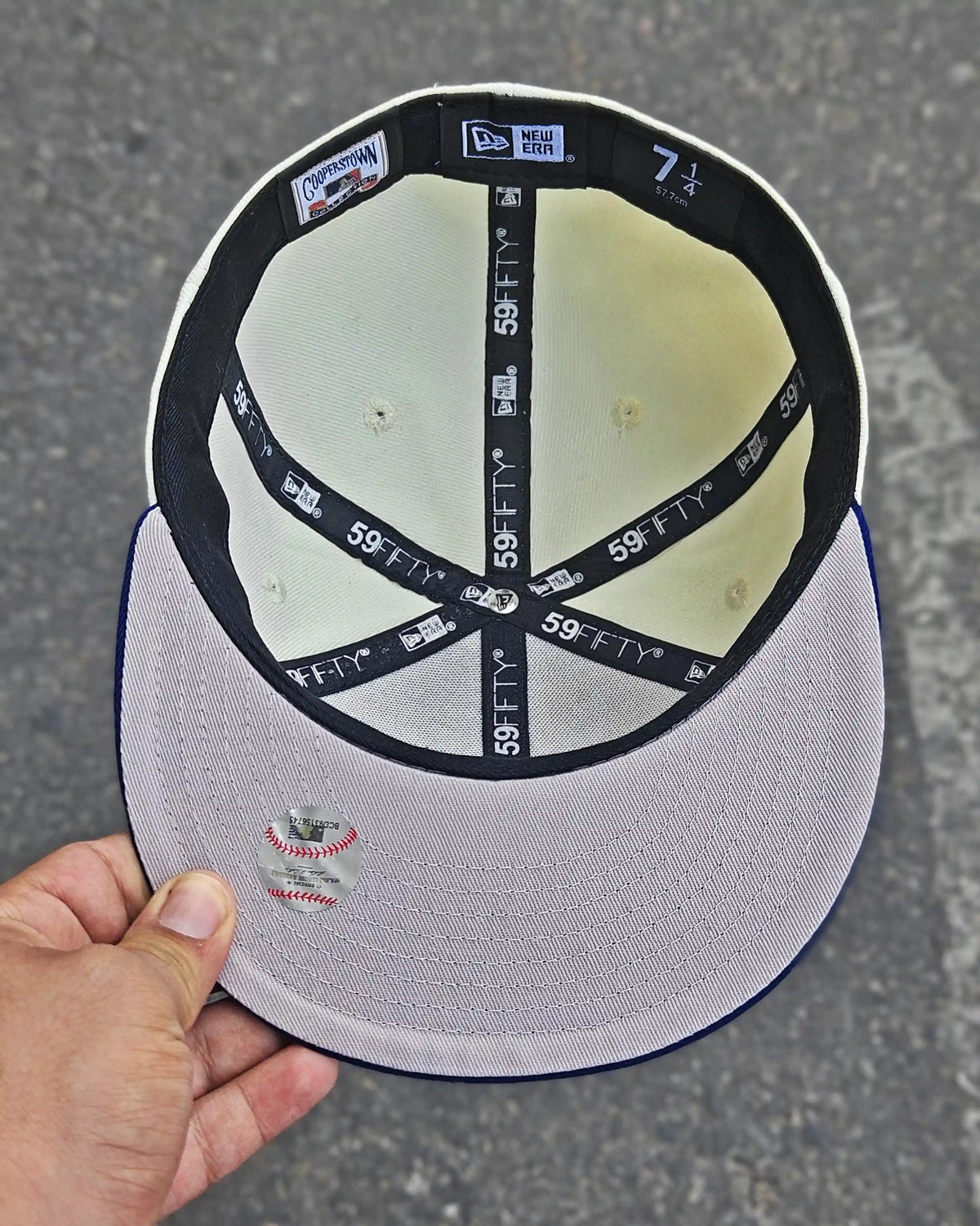 LOS ANGELES DODGERS BEIGE VISOR AZUL