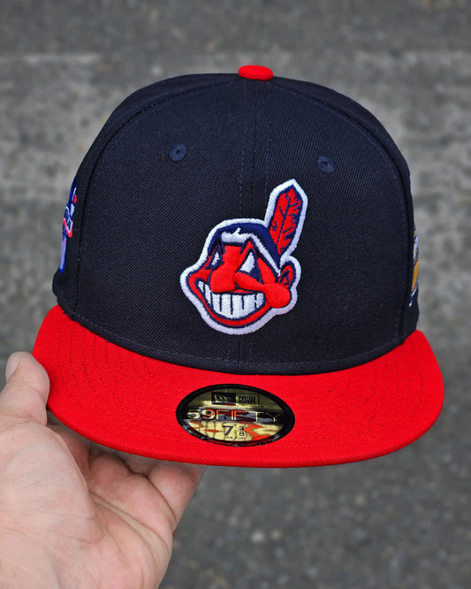 CLEVELAND INDIANS NEGRO VISOR ROJO ALL STAR GAME 1954