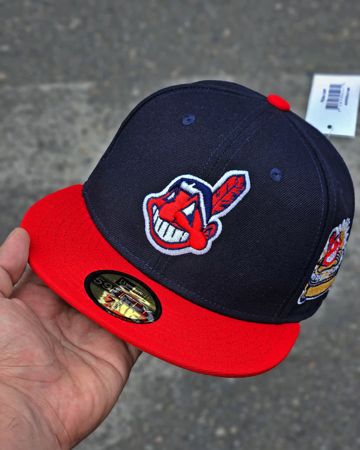 CLEVELAND INDIANS NEGRO VISOR ROJO ALL STAR GAME 1954