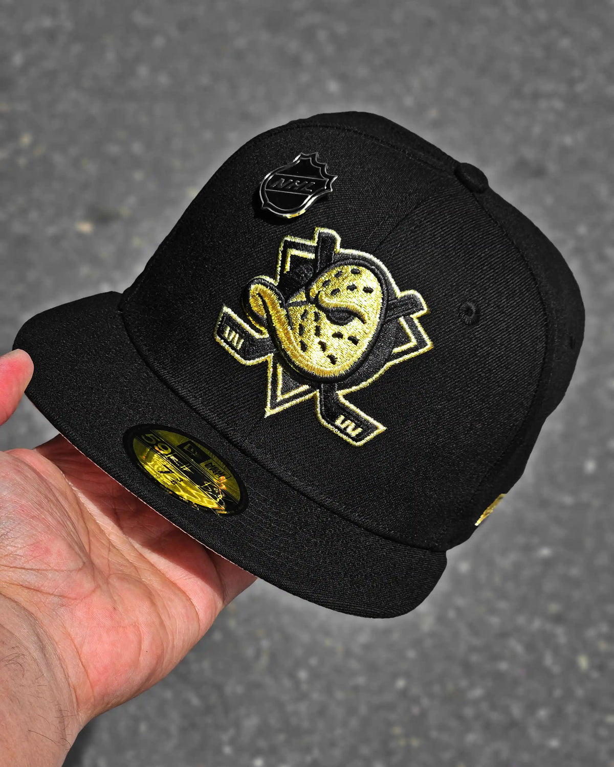 ANAHEIM DUCKS NEGRO 30TH ANNIVERSARY DORADA
