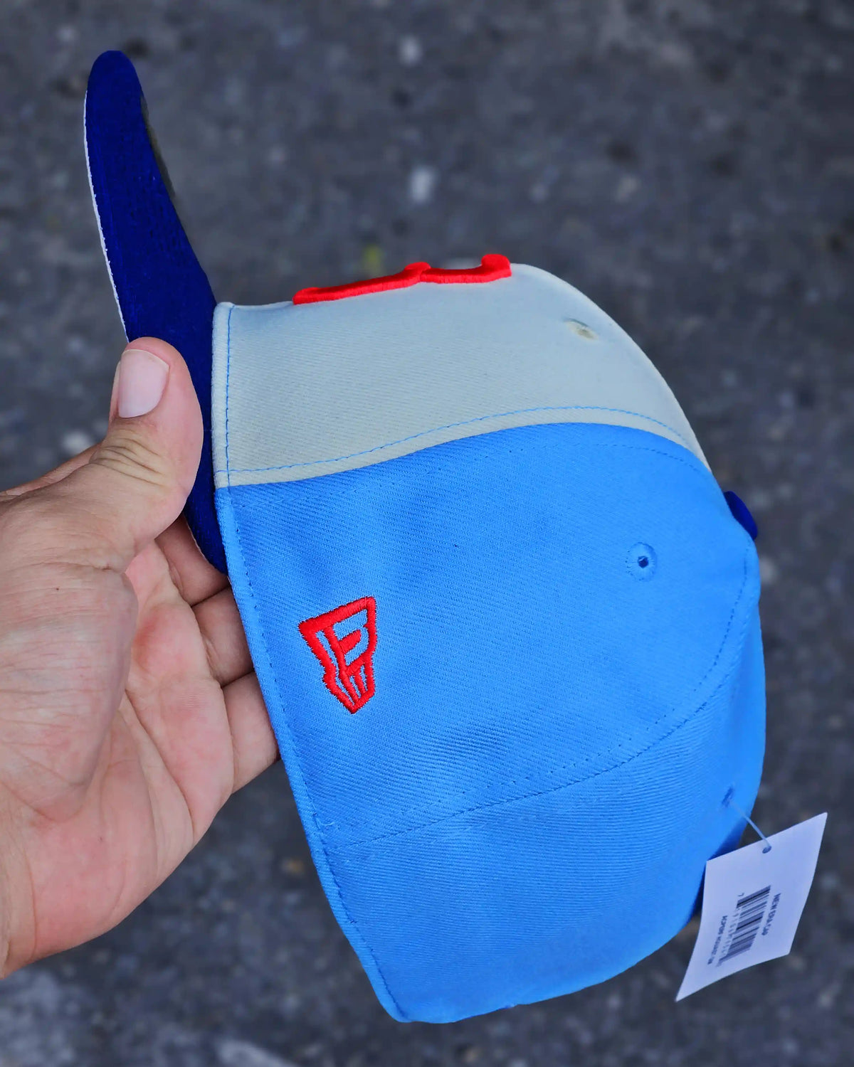 BROOKLYN DODGERS BEIGE 100 ANNIVERSARY VISOR AZUL