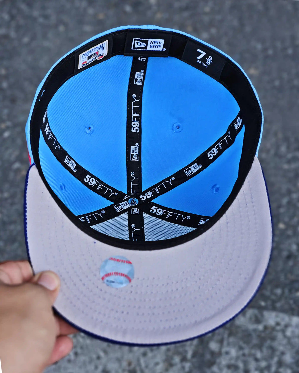 BROOKLYN DODGERS BEIGE 100 ANNIVERSARY VISOR AZUL