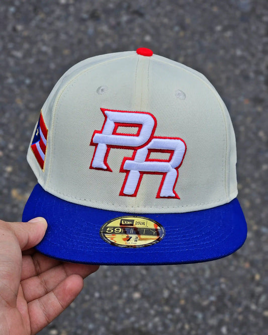 PUERTO RICO BEIGE VISOR AZUL