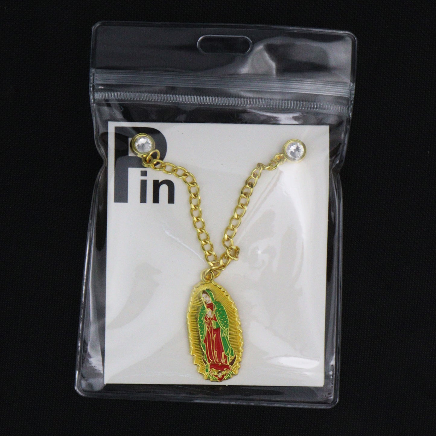 PIN CADENA DE LA SANTA VIRGEN DORADO CADENA