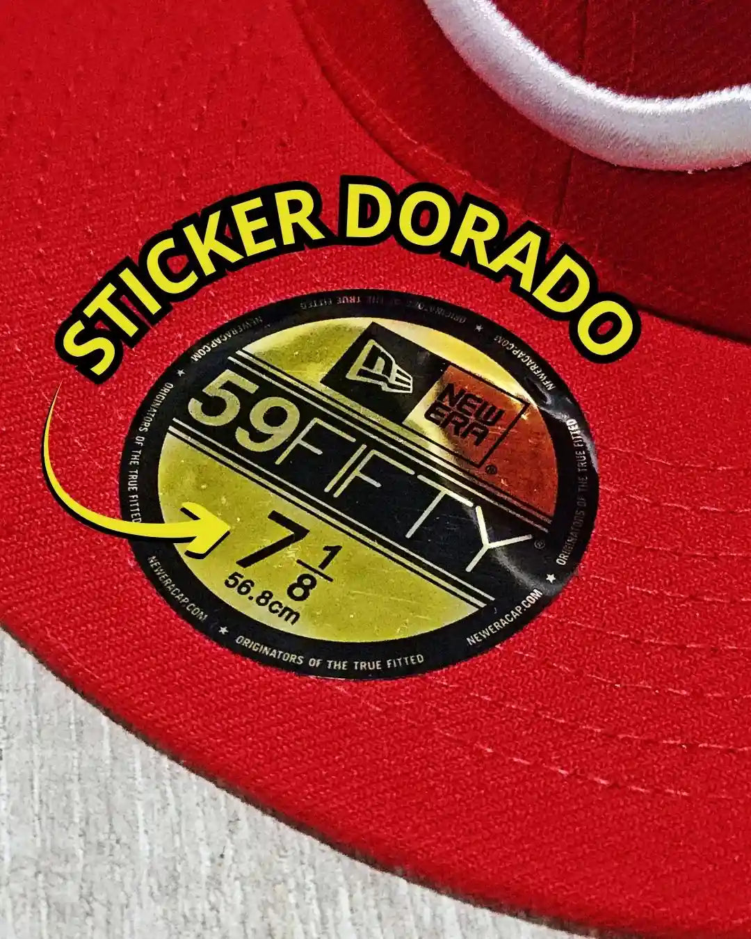 Sticker visible con referencia y talla.