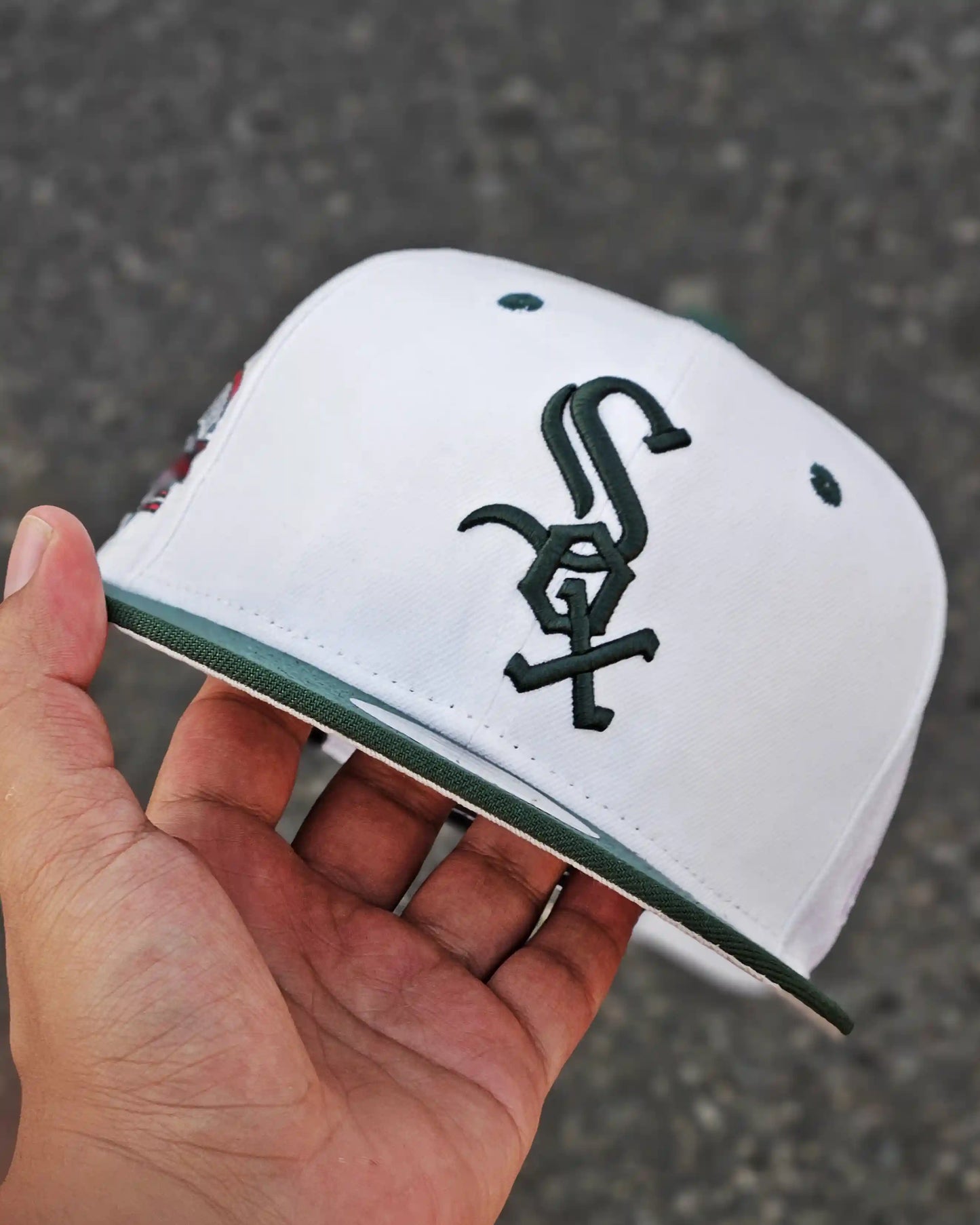 CHICAGO WHITE SOX BLANCO COMISKEY PARK VISOR VERDE