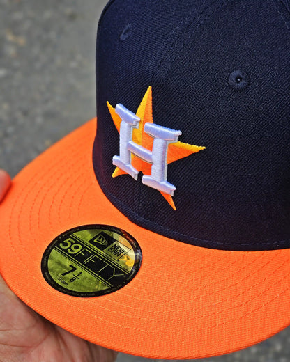 HOUSTON ASTROS NAVY VISOR NARANJA