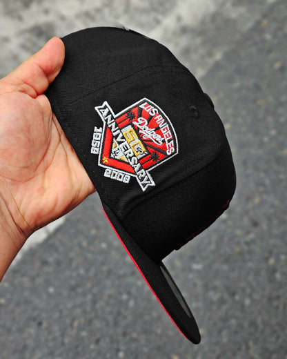 LOS ANGELES DODGERS NEGRO 60TH ANNYVERSARY VISOR ROJO