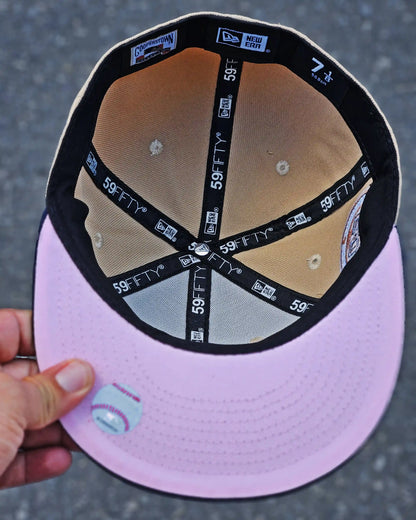 LOS ANGELES ANGELS BEIGE 50TH ANNIVERSASRY VISOR AZUL