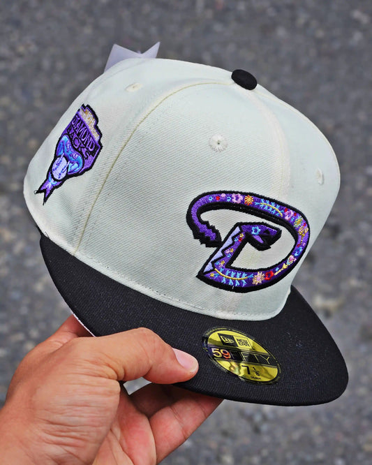 ARIZONA DIAMONDBACKS CREMA FLORAL FILL VISOR NEGRO