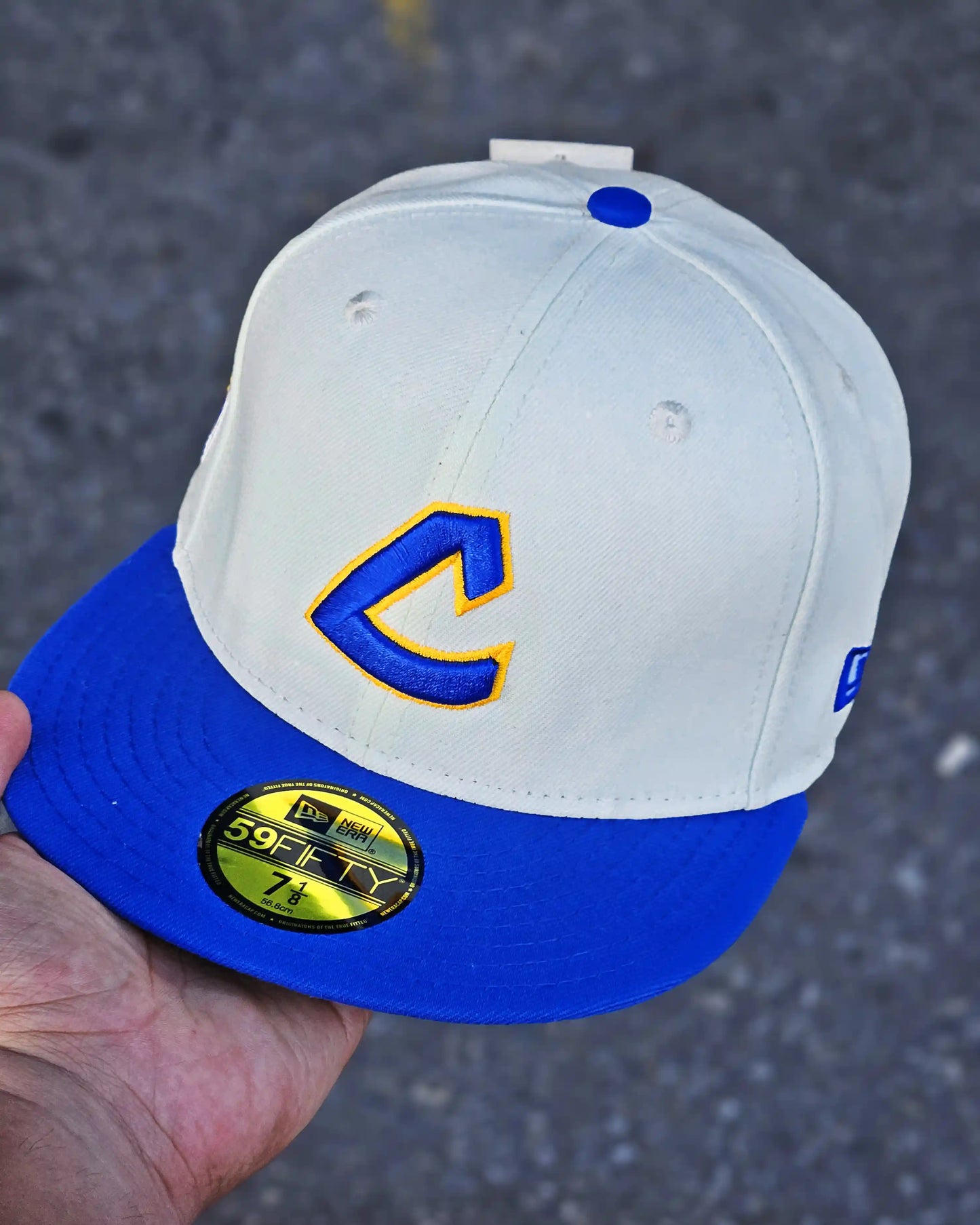 CLEVELAND INDIANS CREMA ALL STAR GAME 1973 VISOR AZUL