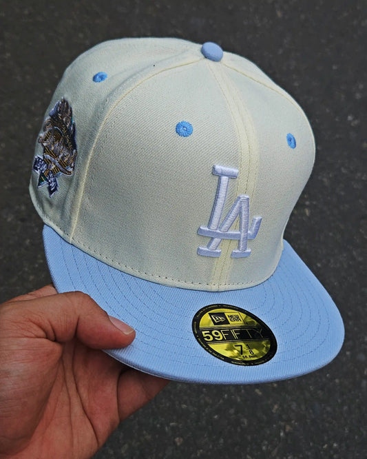 LOS ANGELES ANGELS BEIGE 50TH ANNYVERSARY VISOR AZUL