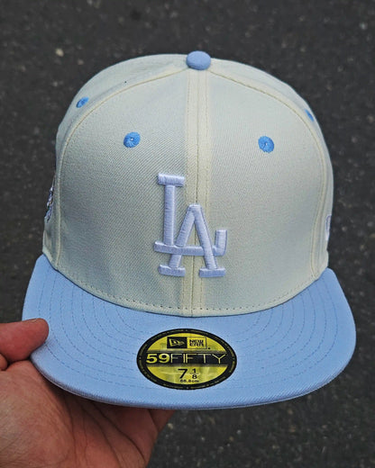 LOS ANGELES ANGELS BEIGE 50TH ANNYVERSARY VISOR AZUL