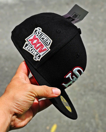 SAN FRANCISCO 49ERS NEGRO SUPER BOWL XXIV VISOR ROJO