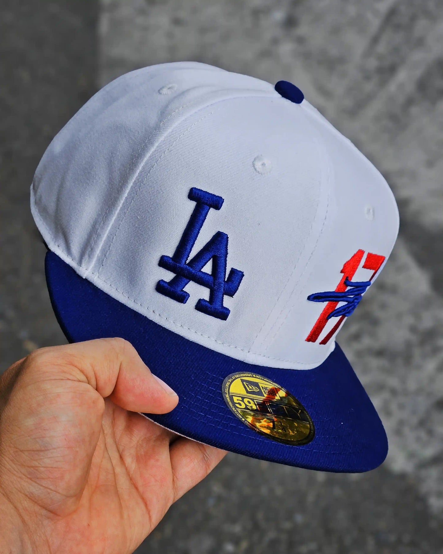 LOS ANGELES DODGERS BLANCO SHOHEI OHTANI CHROME VISOR AZUL