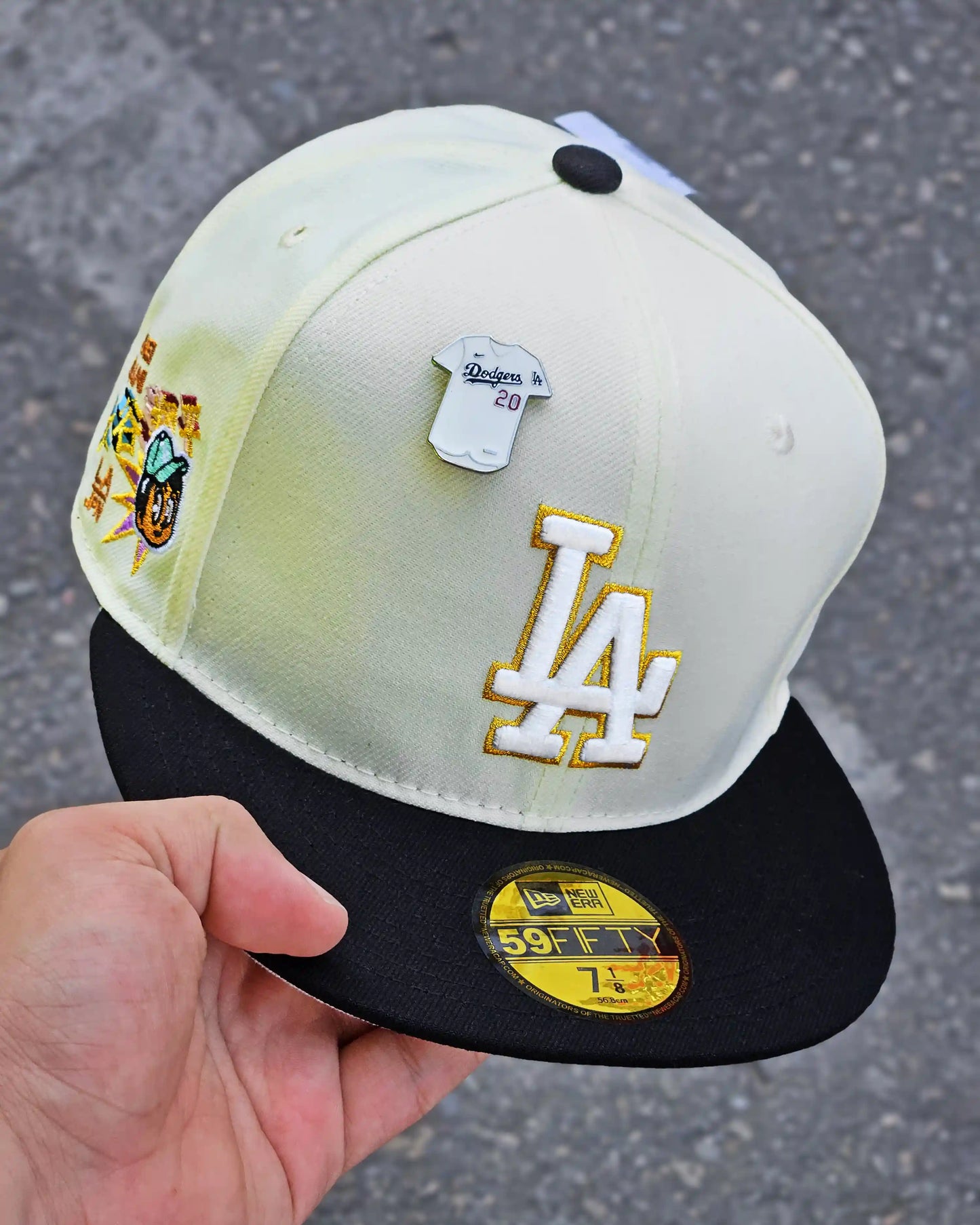 LOS ANGELES DODGERS CREMA OHTANI VISOR NEGRO