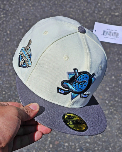 ANAHEIM DUCKS CREMA STANLEYCUP CHAMPIONS VISOR GRIS