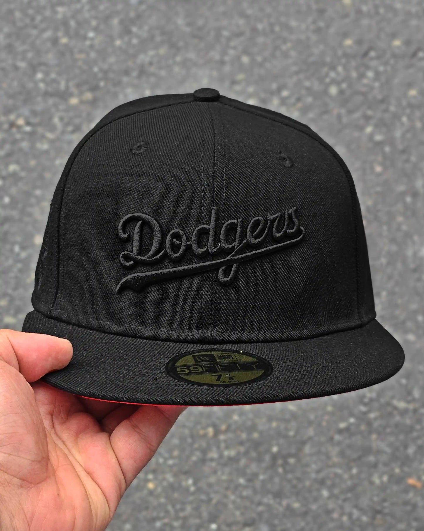 LOS ANGELES DODGERS NEGRO BLACK & BLACK VISOR ROJO