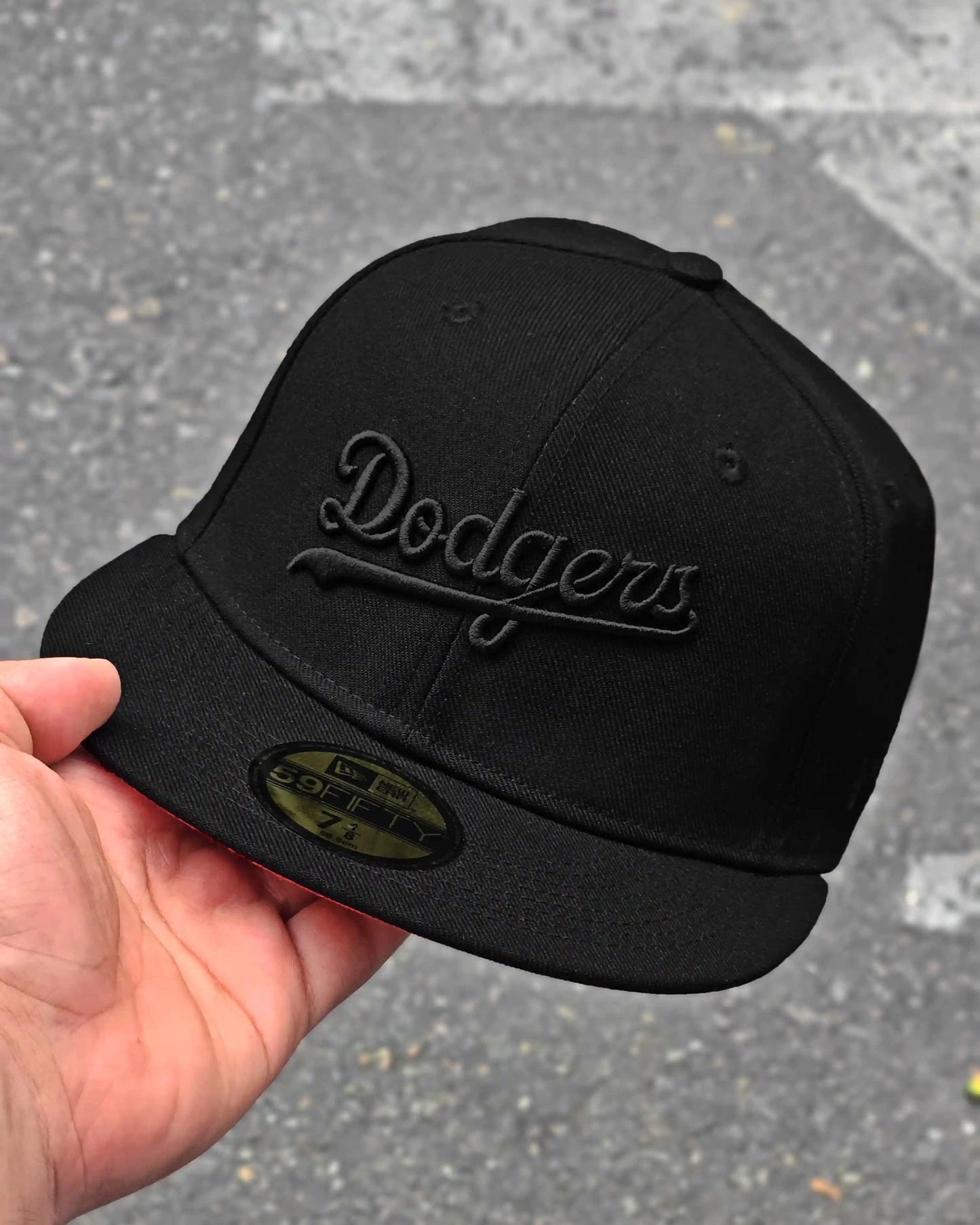 LOS ANGELES DODGERS NEGRO BLACK & BLACK VISOR ROJO
