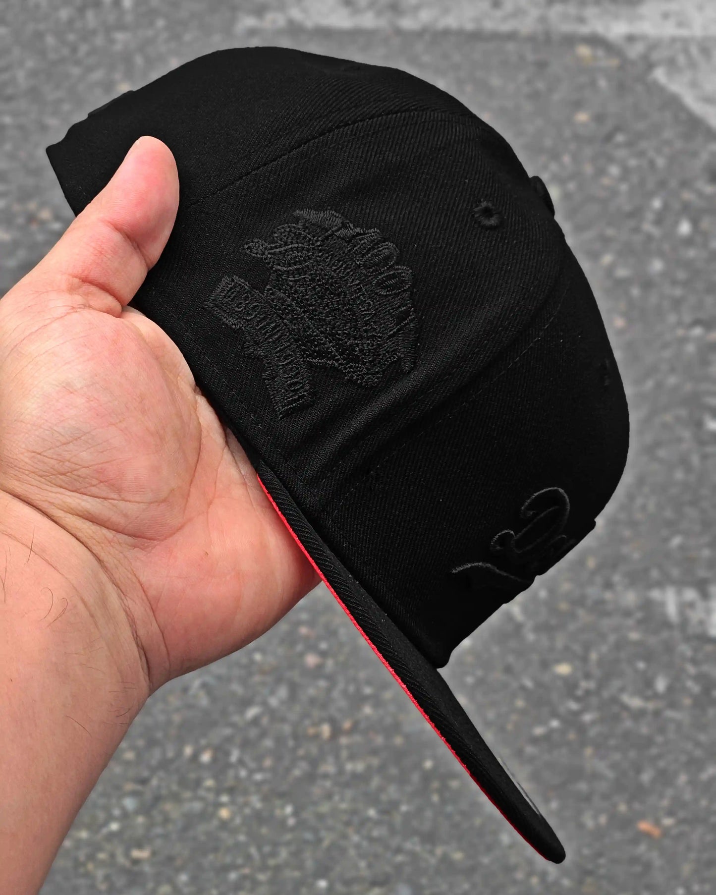 LOS ANGELES DODGERS NEGRO BLACK & BLACK VISOR ROJO