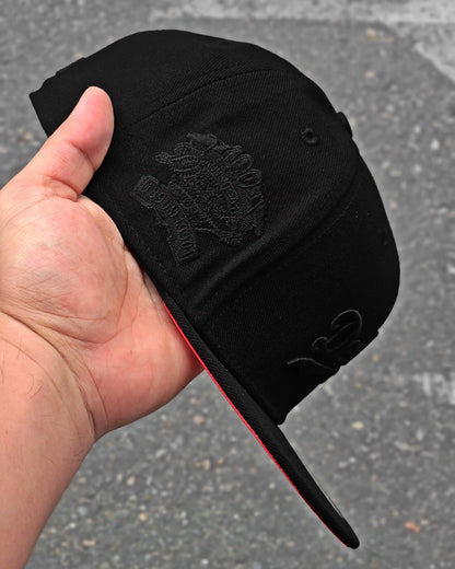 LOS ANGELES DODGERS NEGRO BLACK & BLACK VISOR ROJO