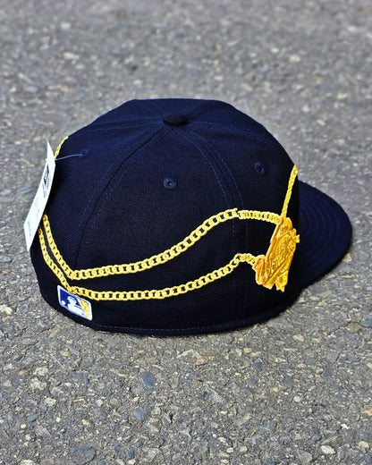 NEW YORK YANKEES NAVY CHAIN WRAP 59FIFTY DORADO