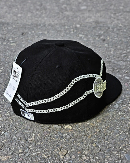 CHICAGO WHITE SOX NEGRO CHAIN WRAP 59FIFTY PLATEADO
