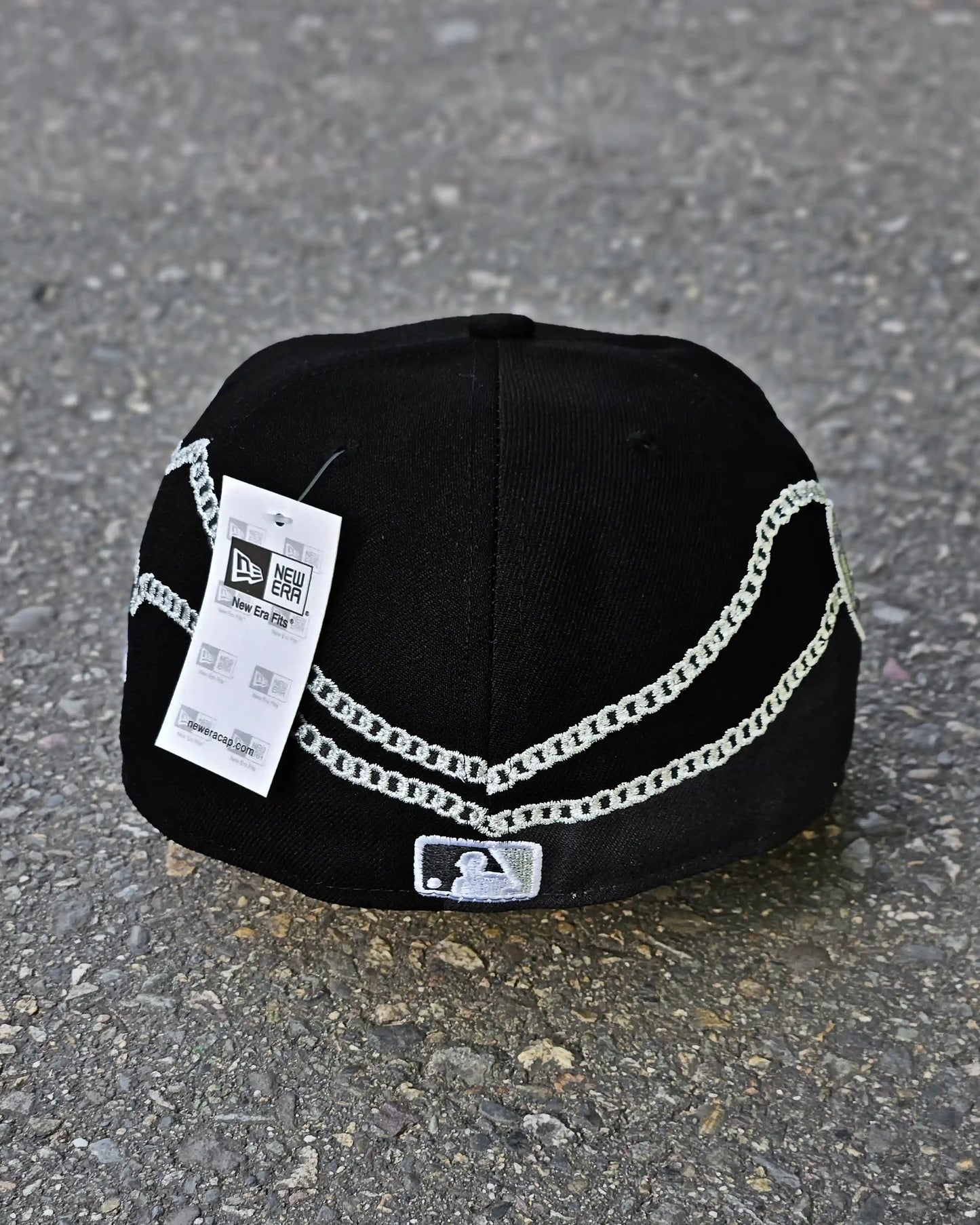 CHICAGO WHITE SOX NEGRO CHAIN WRAP 59FIFTY PLATEADO