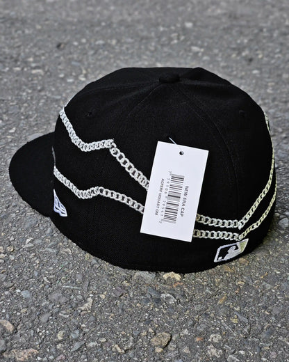 CHICAGO WHITE SOX NEGRO CHAIN WRAP 59FIFTY PLATEADO
