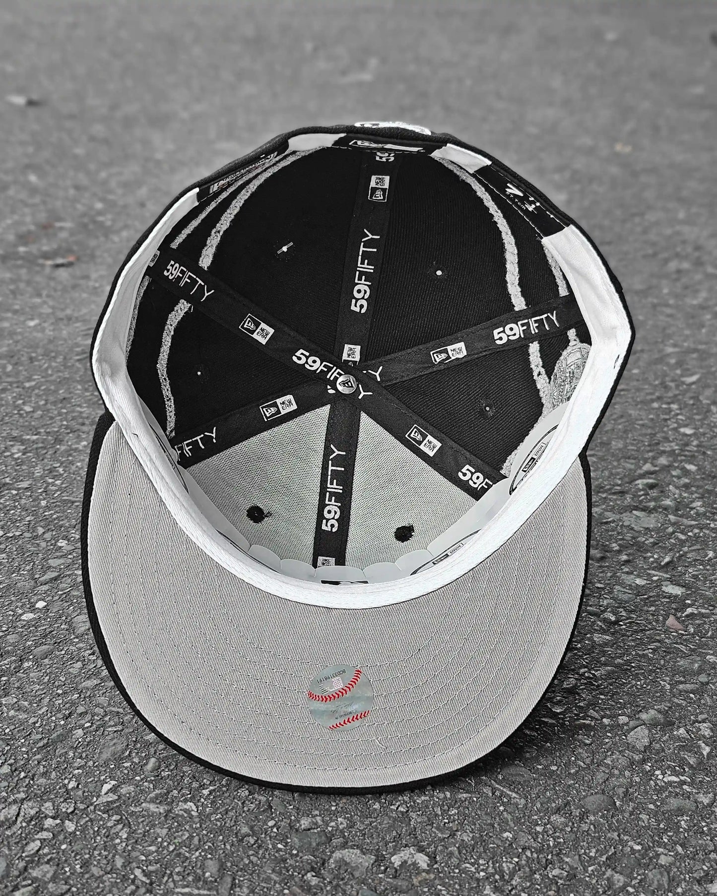 CHICAGO WHITE SOX NEGRO CHAIN WRAP 59FIFTY PLATEADO