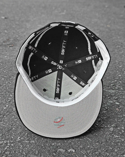 CHICAGO WHITE SOX NEGRO CHAIN WRAP 59FIFTY PLATEADO