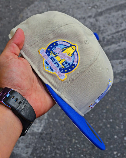 LOS ANGELES DODGERS BEIGE COLOR BRUSH VISOR AZUL