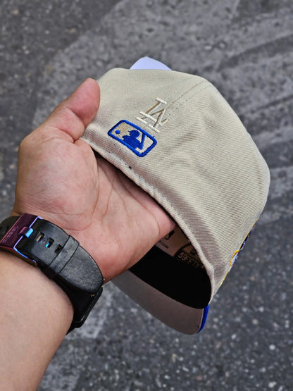 LOS ANGELES DODGERS BEIGE COLOR BRUSH VISOR AZUL