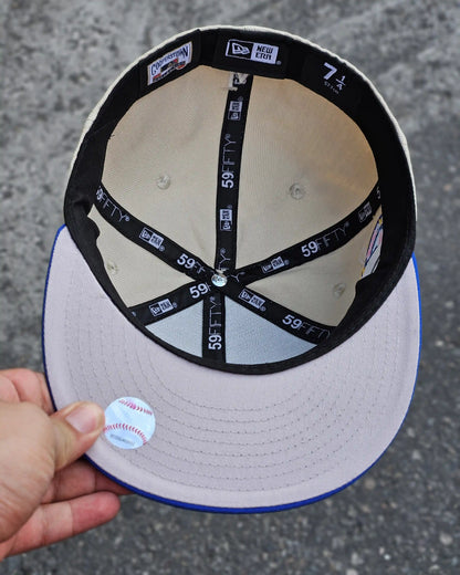 LOS ANGELES DODGERS BEIGE COLOR BRUSH VISOR AZUL