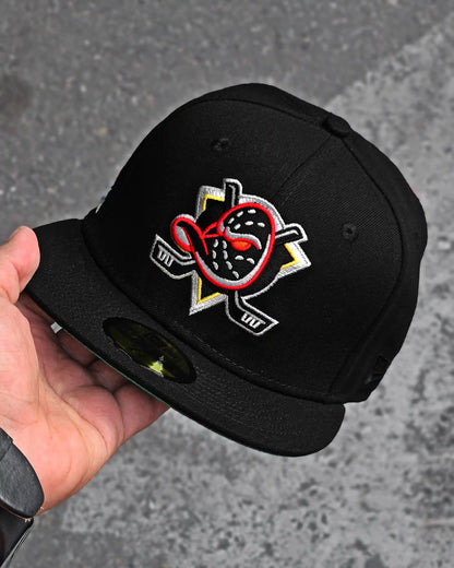 ANAHEIM DUCKS NEGRO NWT 5/8 UV VERDE