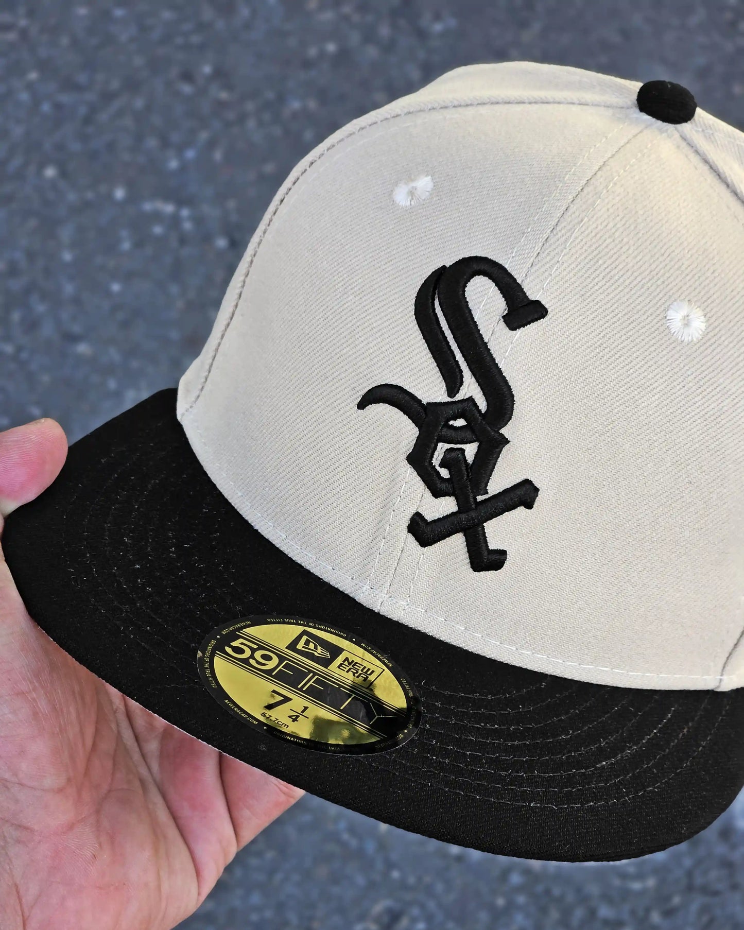 CHICAGO WHITE SOX BEIGE VISOR NEGRO