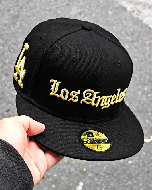 LOS ANGELES DODGERS NEGRO GOTHIC DORADO