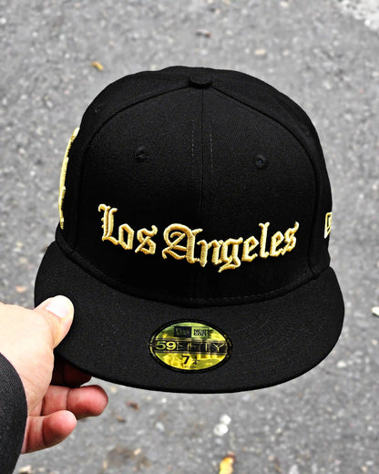 LOS ANGELES DODGERS NEGRO GOTHIC DORADO