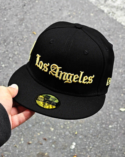 LOS ANGELES DODGERS NEGRO GOTHIC DORADO