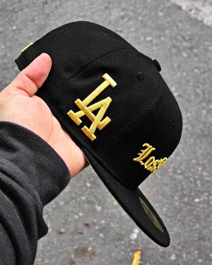 LOS ANGELES DODGERS NEGRO GOTHIC DORADO