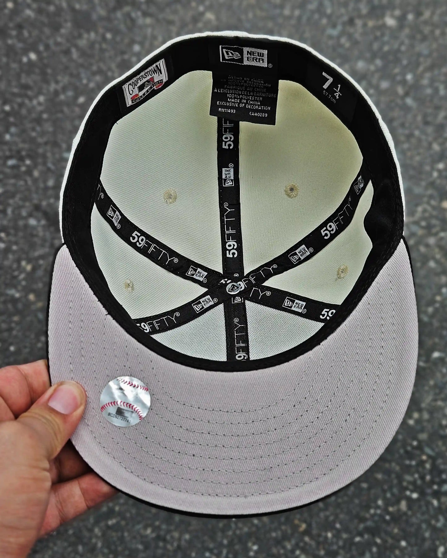 TEXAS RANGERS BEIGE VISOR NEGRO