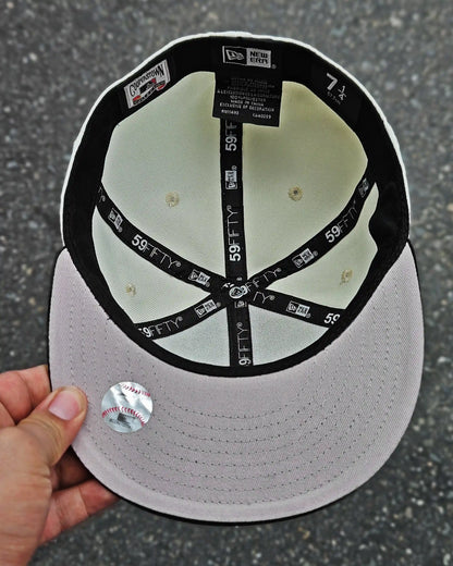 TEXAS RANGERS BEIGE VISOR NEGRO