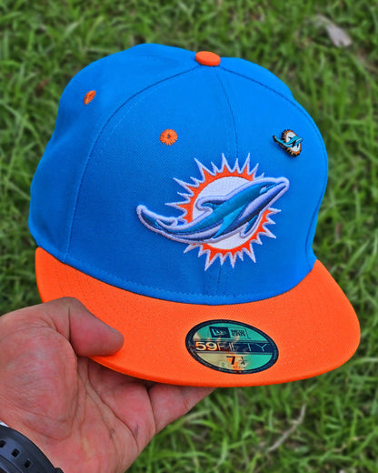 MIAMI DOLPHINS AGUAMARINA VISOR NARANJA