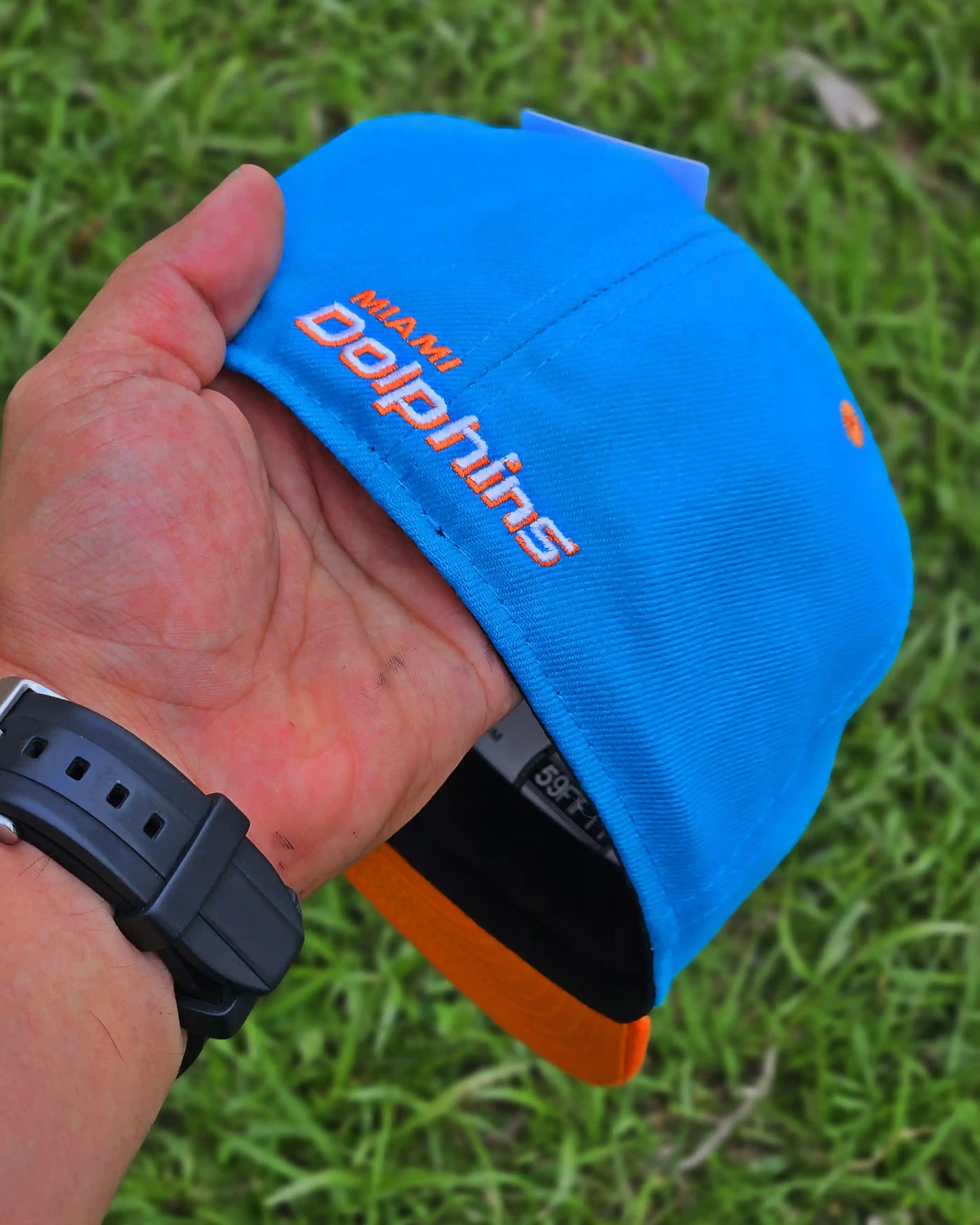 MIAMI DOLPHINS AGUAMARINA VISOR NARANJA